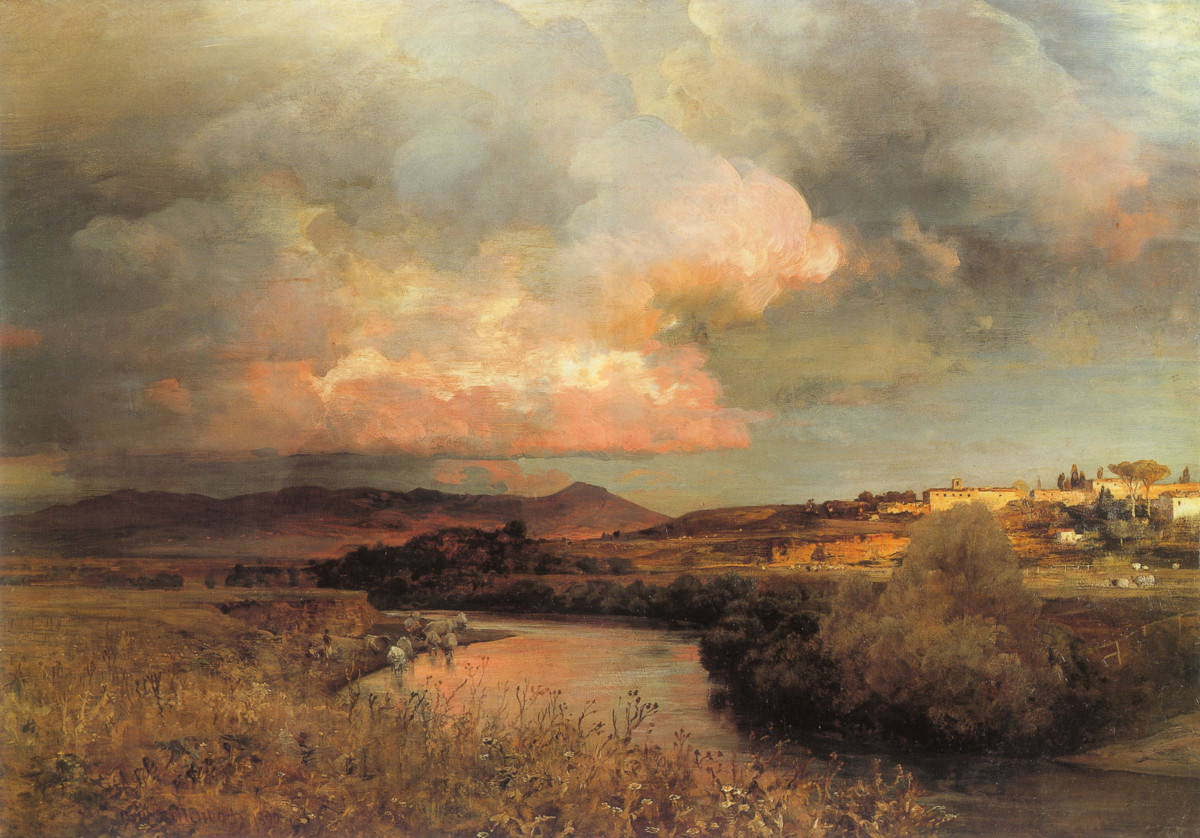 Oswald Achenbach. Italienische Landschaft