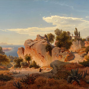 Albert Flamm . Capri . 1849 . Öl /Leinwand . 70 x 105 cm