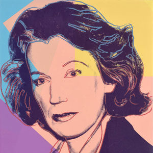 Andy Warhol . Mildred Scheel . Siebdruck mit Diamantstaub . 77,5 x 55 cm