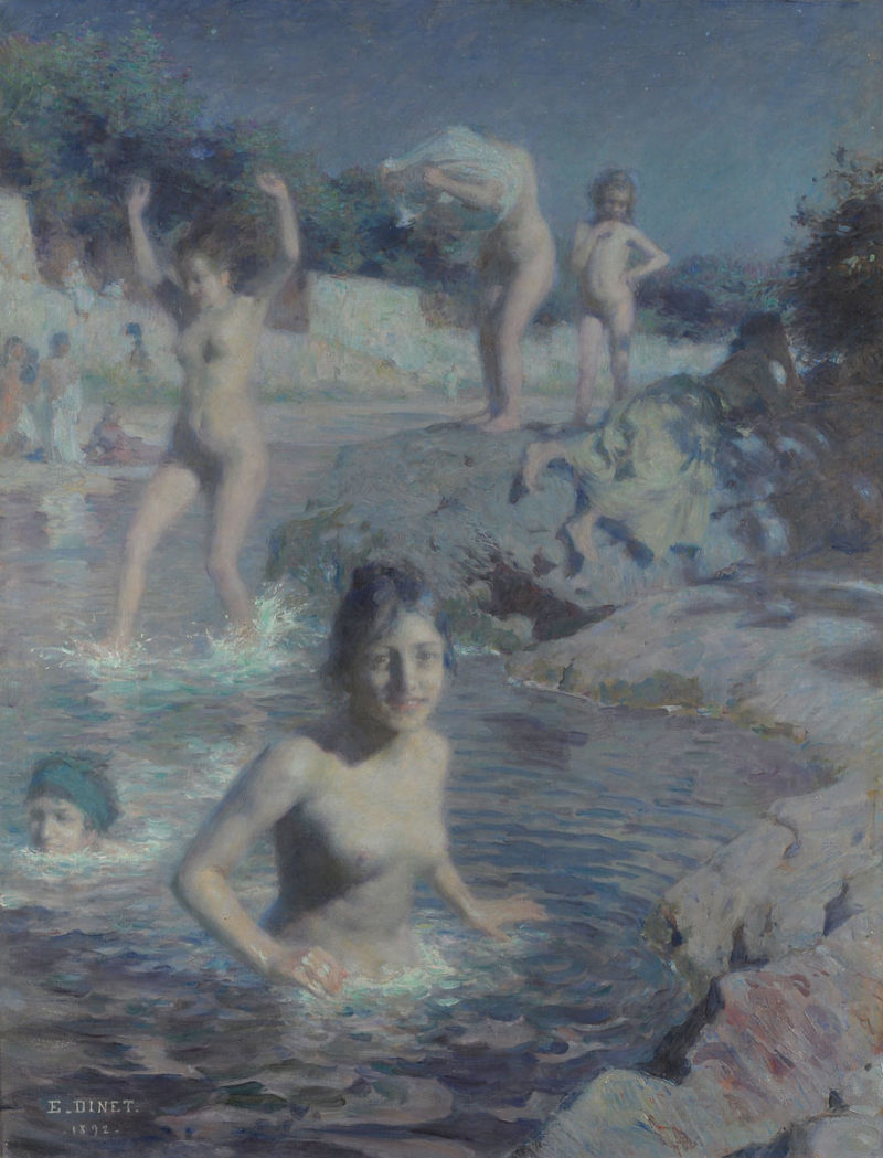 Etienne Dinet . Les Baigneuses . 1892 . Öl / Leinwand . 99 x 77cm