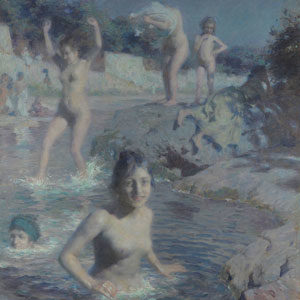 Etienne Dinet . Les Baigneuses . 1892 . Öl / Leinwand . 99 x 77cm
