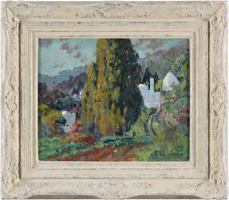 Eugen Deshayes . Partie aus Algier . Öl /Leinwand . 33 x 41 cm