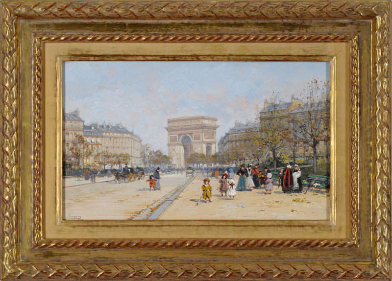 Eugene Galien-Laloue . Arc de Triomphe . Gouache auf Papier . 19 x 31 cm