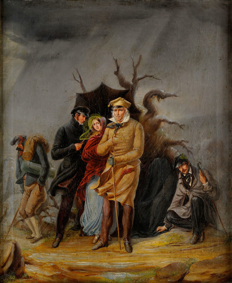 Johann Friedrich Hossfeld . Familienbildnis Kummer- Hoßfeld . Öl /Leinwand . 37,8 x 31,5 cm