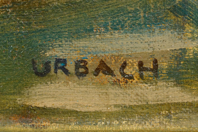Josef Urbach . Markttag am Quirinus-Münster . um 1920 . Öl /Leinwand . ca. 84 x 63 cm