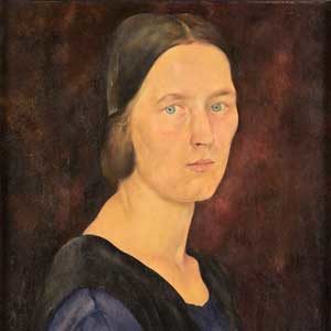 Josef Urbach . Portrait Frau W. . 1925 . Öl /Leinwand . 58,5 x 44,5 cm