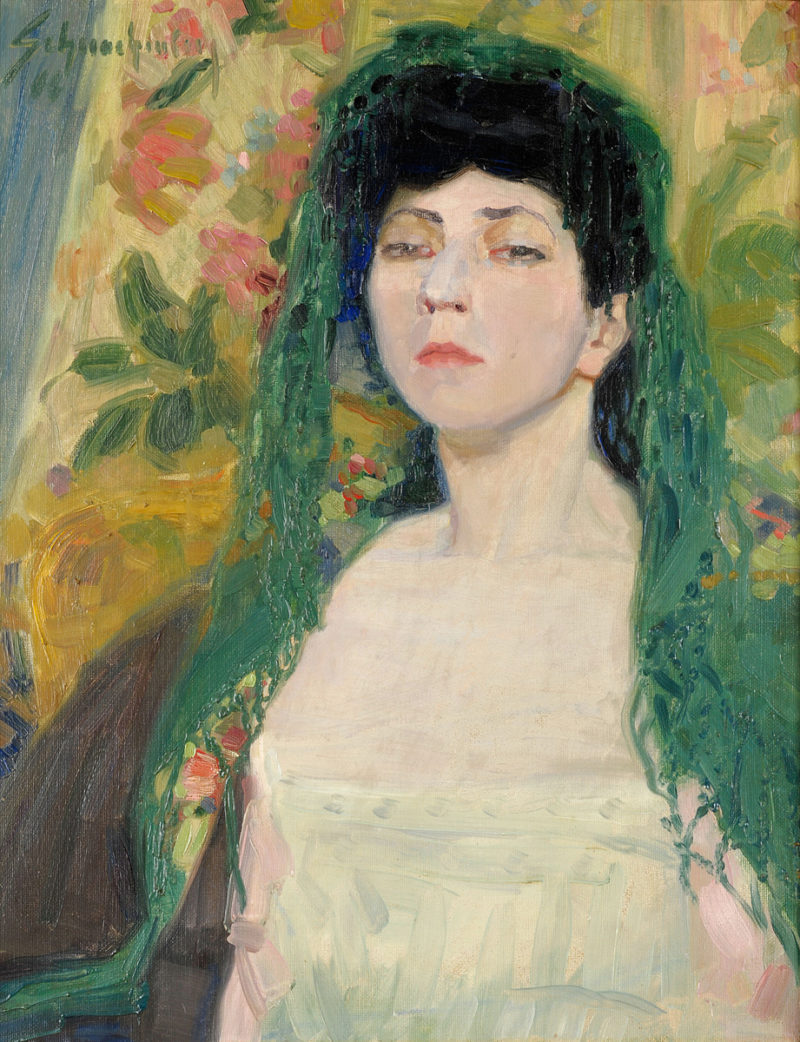 Walter Schnackenberg . Damenportrait . um 1910 . Öl /Leinwand . 60 x 47 cm