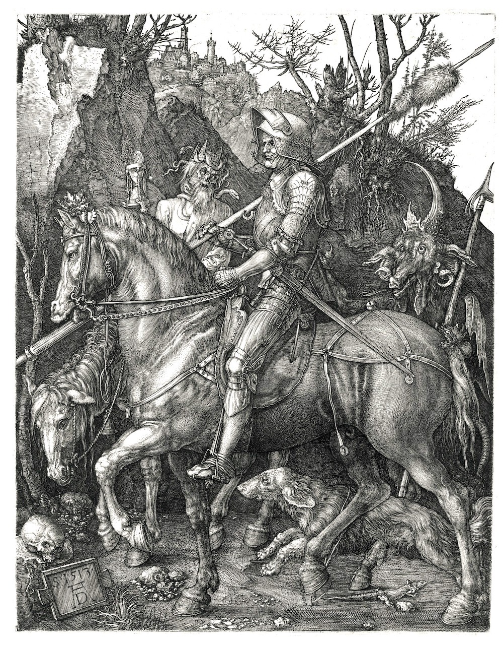 Albrecht Dürer. Ritter, Tod, Teufel. 1513. Kupferstich