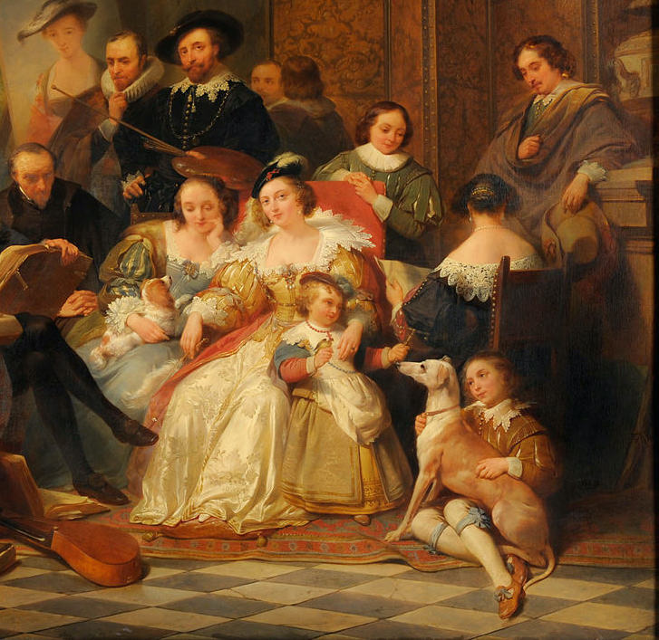 Nicaise de Keyser. Rubens im kreis seiner Mäzene und Familie. 1842. Öl / Holz