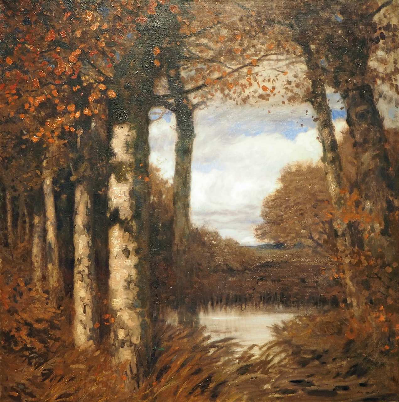 Hans am Ende. Herbst im Moor. um 1900. Öl / Leinwand.