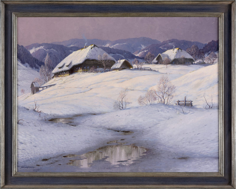 Karl Hauptmann. Winterlandschaft. vor 1947. Öl / Leinwand. 70,5 x 91cm