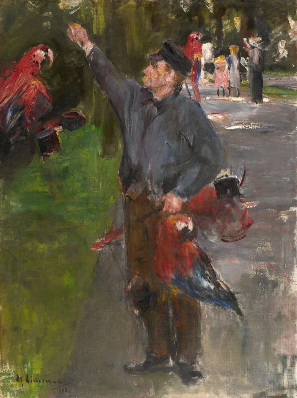 Max Liebermann. Papageienmann. 1900. Öl / Leinwand. 85 x 63cm