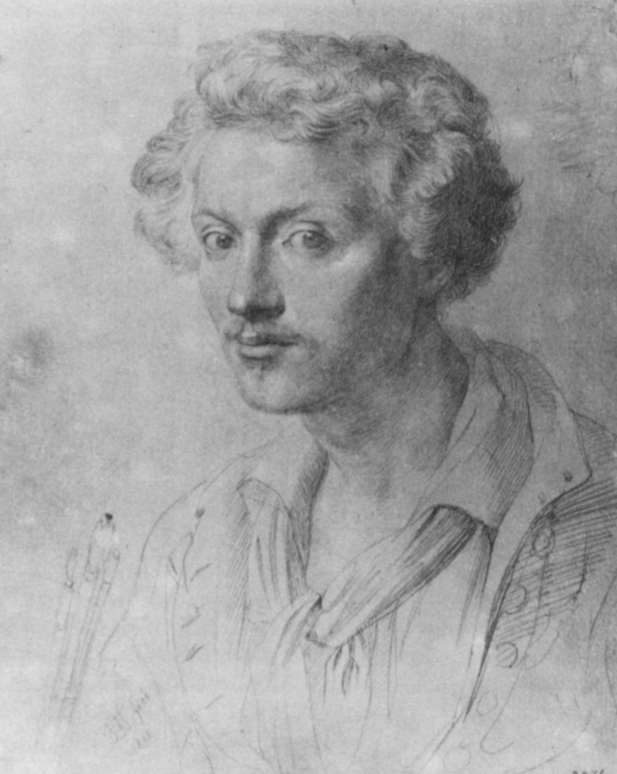 Friedrich Nerly. Selbstportrait. 1828. Zeichnung