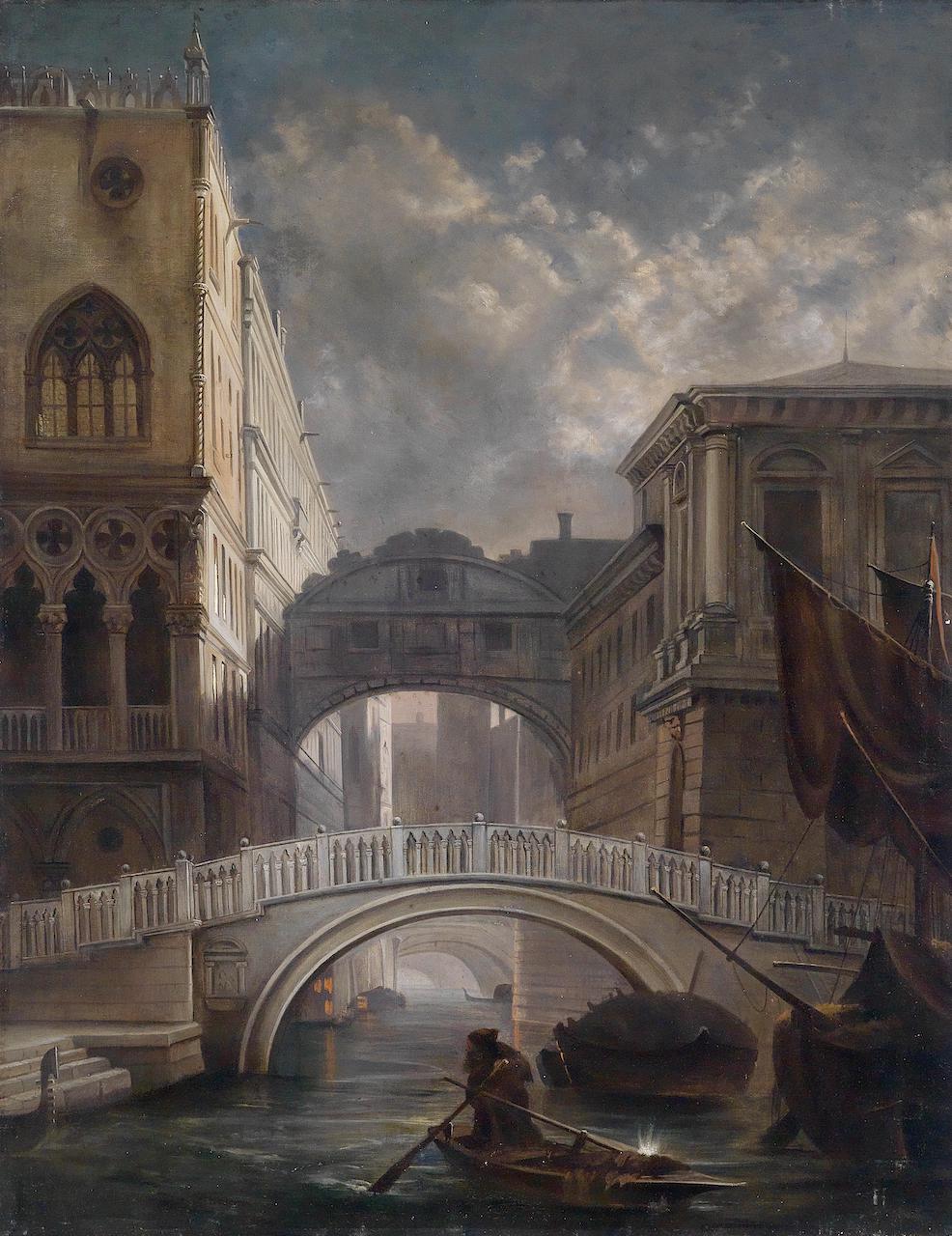 Friedrich Nerly. Seufzerbrücke in Venedig. vor 1878. Öl/Leinwand. 100 x 76,5cm
