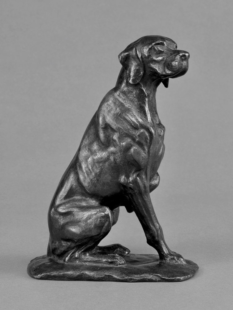 Josef Pallenberg. Sitzender Hund. vor 1946. Bronze