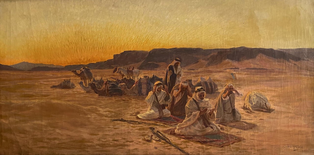 Otto Pilny. Betende in der Wüste. 1920. Öl / Leinwand.