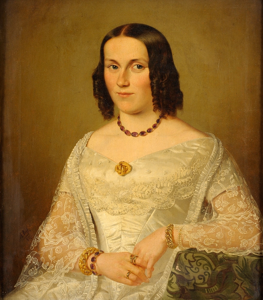 Adolf Seel. Portrait Miss C. Mc Leod. 1854. Öl / Leinwand. 75 x 60cm