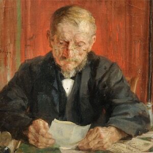 Friedrich Wilhelm Theodor Heyser. Portrait Knud Broder Knudsen. 1912. Öl / Leinwand 55 x 65cm