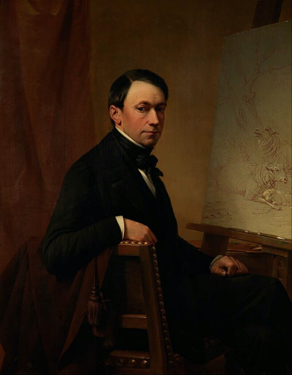 Eugène Verboeckhoven. Selbstportrait. 1854. Öl / Leinwand. 119 x 93cm