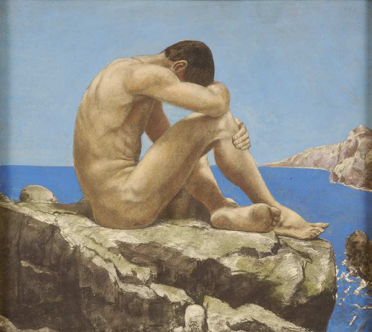 Hans Thoma. Einsamkeit. 1894. Aquarell. 19 x 22cm