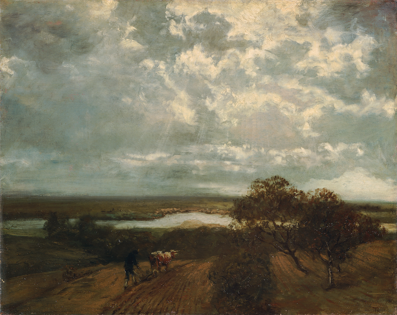 Hans Thoma. Mainlandschaft. 1875. Öl / Leinwand. 58 x 73cm