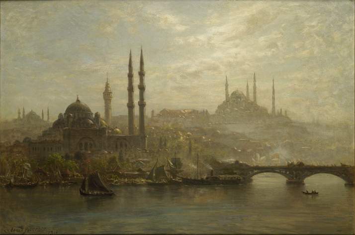 Ernst Karl Eugen Koerner. Ansicht von Istanbul. 1910. Öl/Leinwand. 83,5 x 123,5cm
