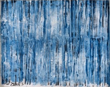 Herbert Zangs. Komposition in Blau. vor 2003