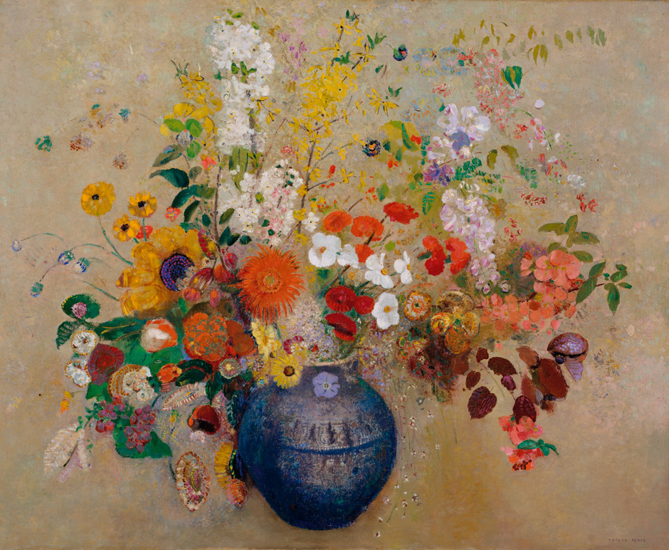 Odilon Redon. Blumen. 1909. Öl / Leinwand. 81 x 100cm