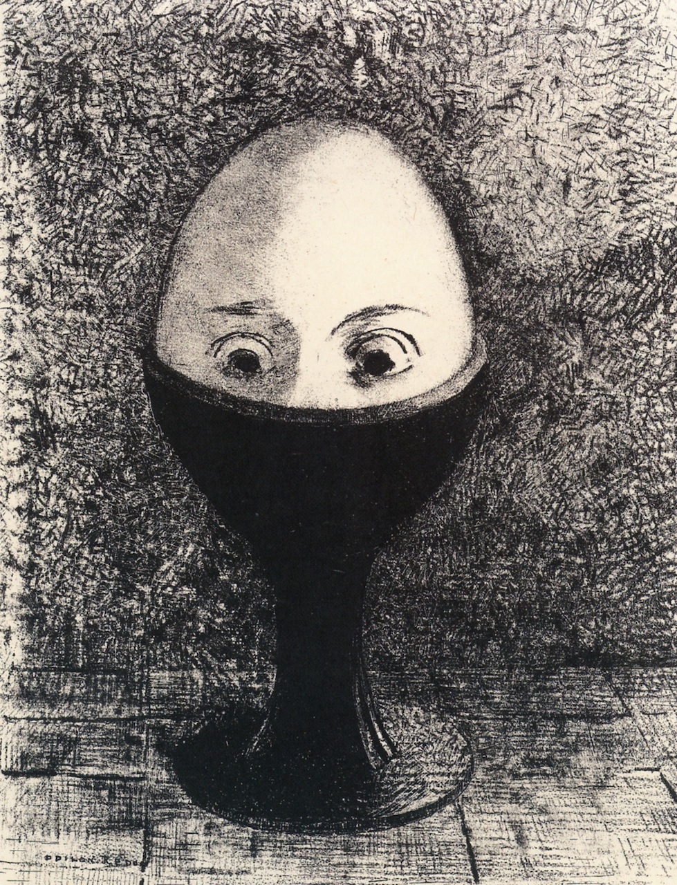 Odilon Redon. Das Ei. 1885. Lithografie. 