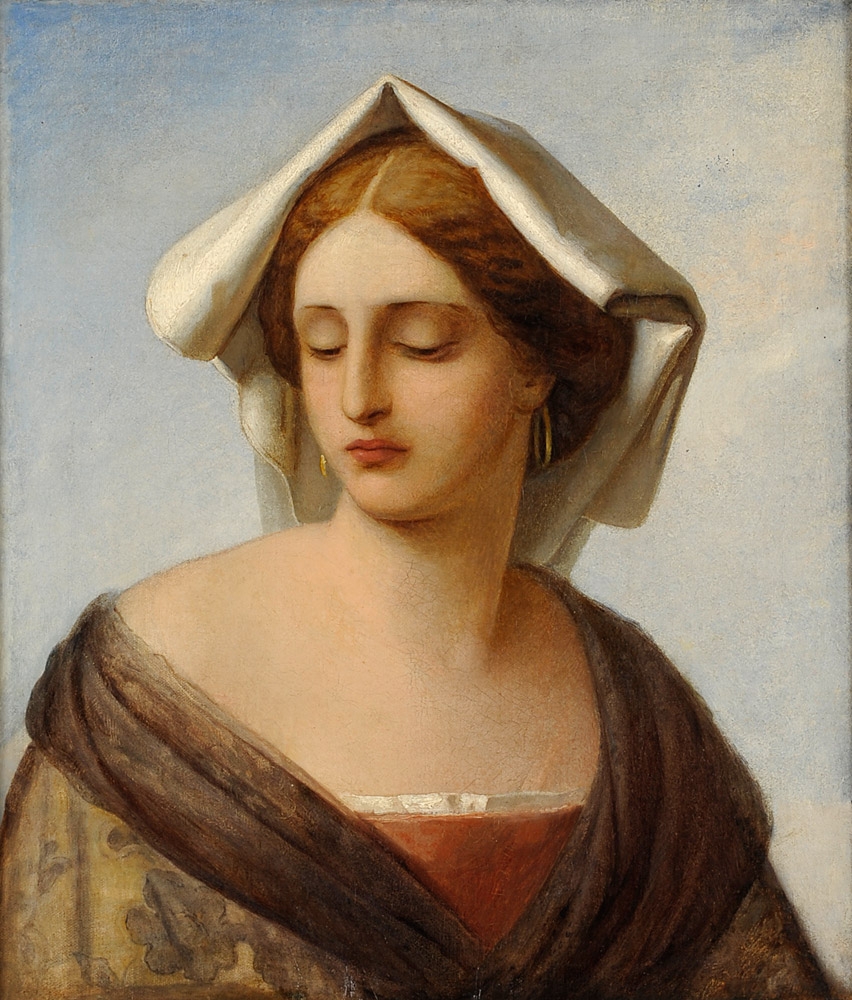 Anselm Feuerbach. Portrait einer Venezianerin. 1855/56. Öl / Leinwand. 62 x 53cm