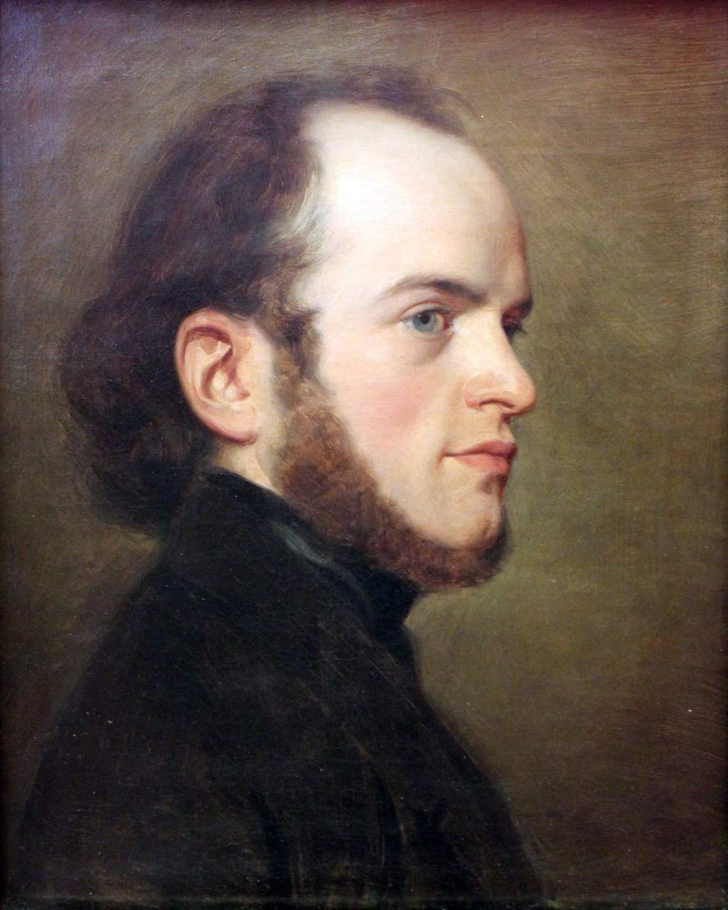 Friedrich Eduard Meyerheim. Portrait Adolph von Menzel. 1839. Öl / Leinwand. 42 x 36cm