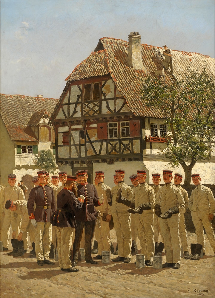 Carl Röchling. Stiefelappell. 1890. Öl / Leinwand. 90 x 66cm