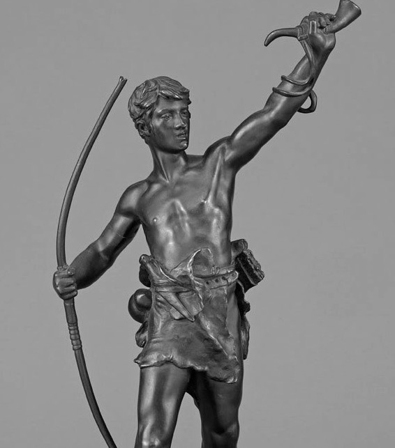 Eugène Marioton. Hallali. vor 1933. Bronze. H:47cm