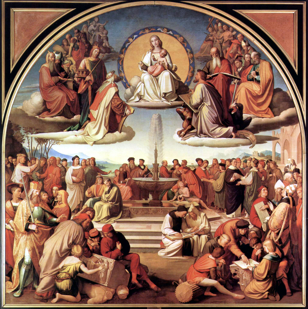 Friedrich Overbeck. Der Triumph der Religion in den Künsten. 1831-40. Öl/Leinwand. 392 x 392cm