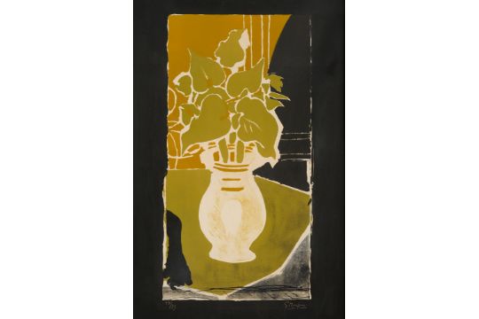 Georges Braque. Vase de Fleur. Farblithografie. 100 x 62cm