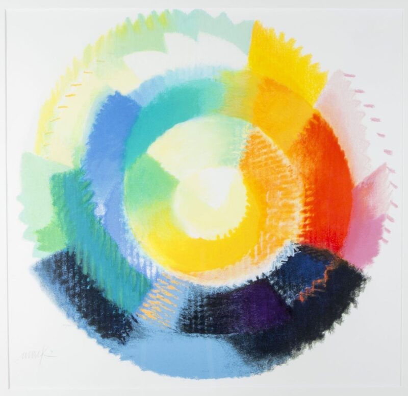 Heinz Mack. Farbspirale. Farbserigraphie. 41/70. 85 x 88cm