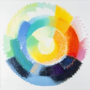 Heinz Mack. Farbspirale. Farbserigraphie. 41/70. 85 x 88cm