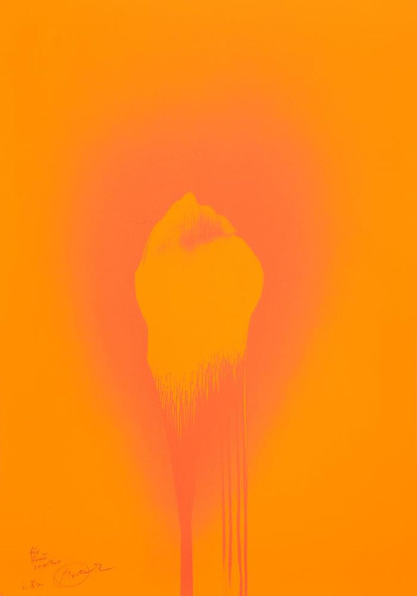 Otto Piene. Orange Yellow First. 1972. Farbserigraphie. 99 x 69,5cm