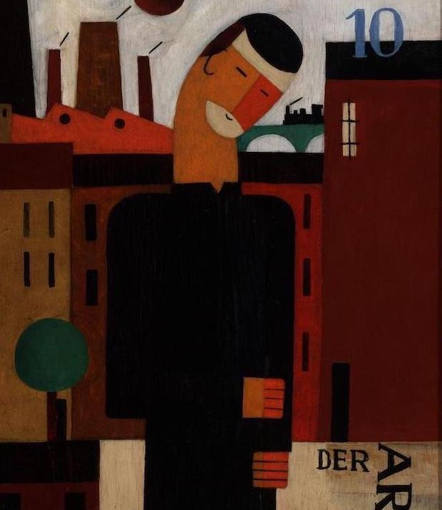 Franz Wilhelm Seiwert. Der Arbeiter. 1920-22. Öl / Leinwand.