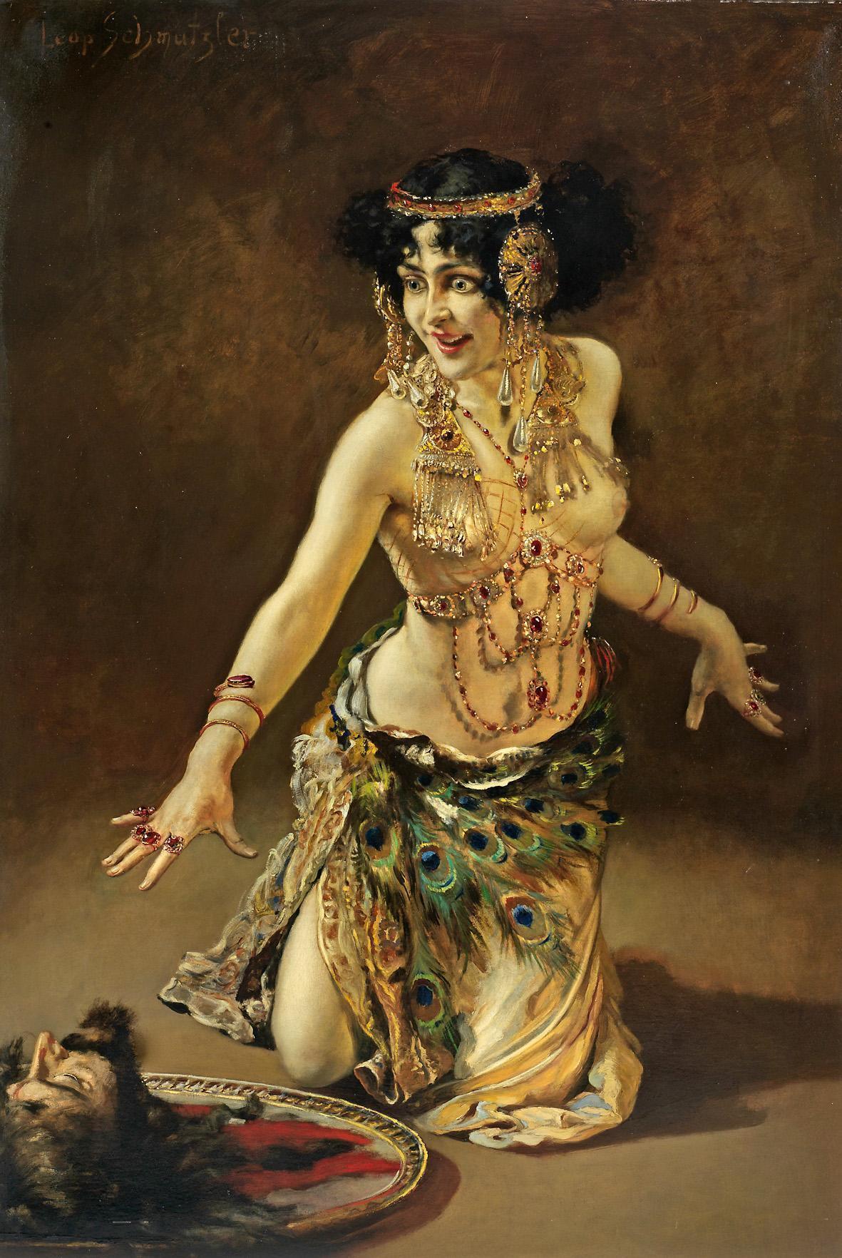 Leopold Schmutzler. Tanz der Salomé. 1905-07. Öl / Karton. 139 x 95cm