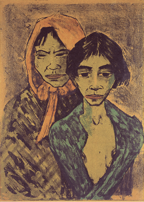 Otto Mueller. zwei Zigeunerinnen. um 1926/27. Lithografie. 69 x 50cm