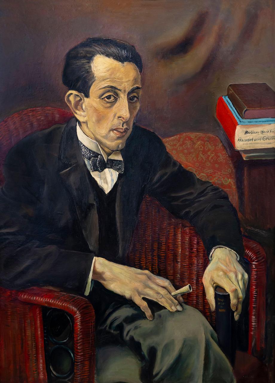 Rudolf Schlichter. Portrait von Geza von Cziffra. 1926/27. Öl / Karton.