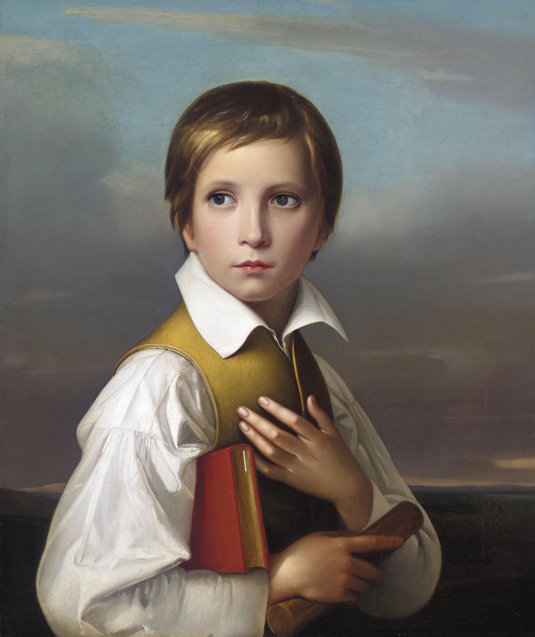 Wilhelm von Schadow. Porträt des Sohnes Felix Schadow. 1830. Öl / Leinwand. 61 x 51cm