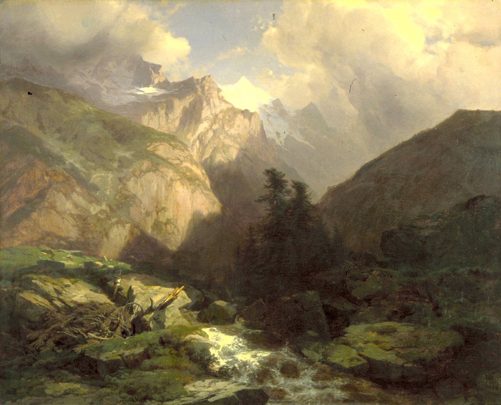 Alexandre Calame. Jungfrau. 1853-55. Öl / Leinwand. 85 x 105cm