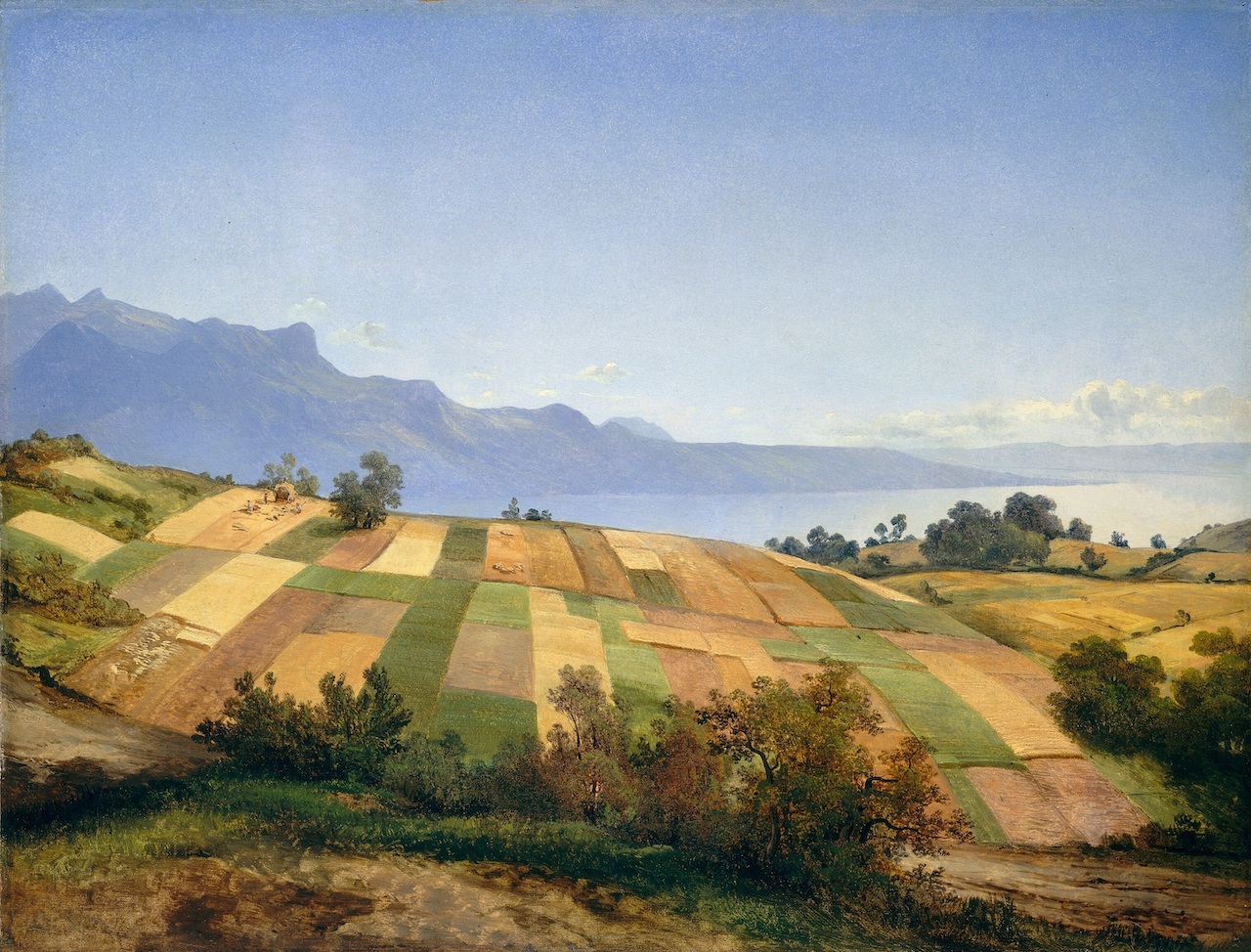 Alexandre Calame. Schweizer Landschaft. um 1830. Öl / Papier / Leinwand. 40 x 52cm