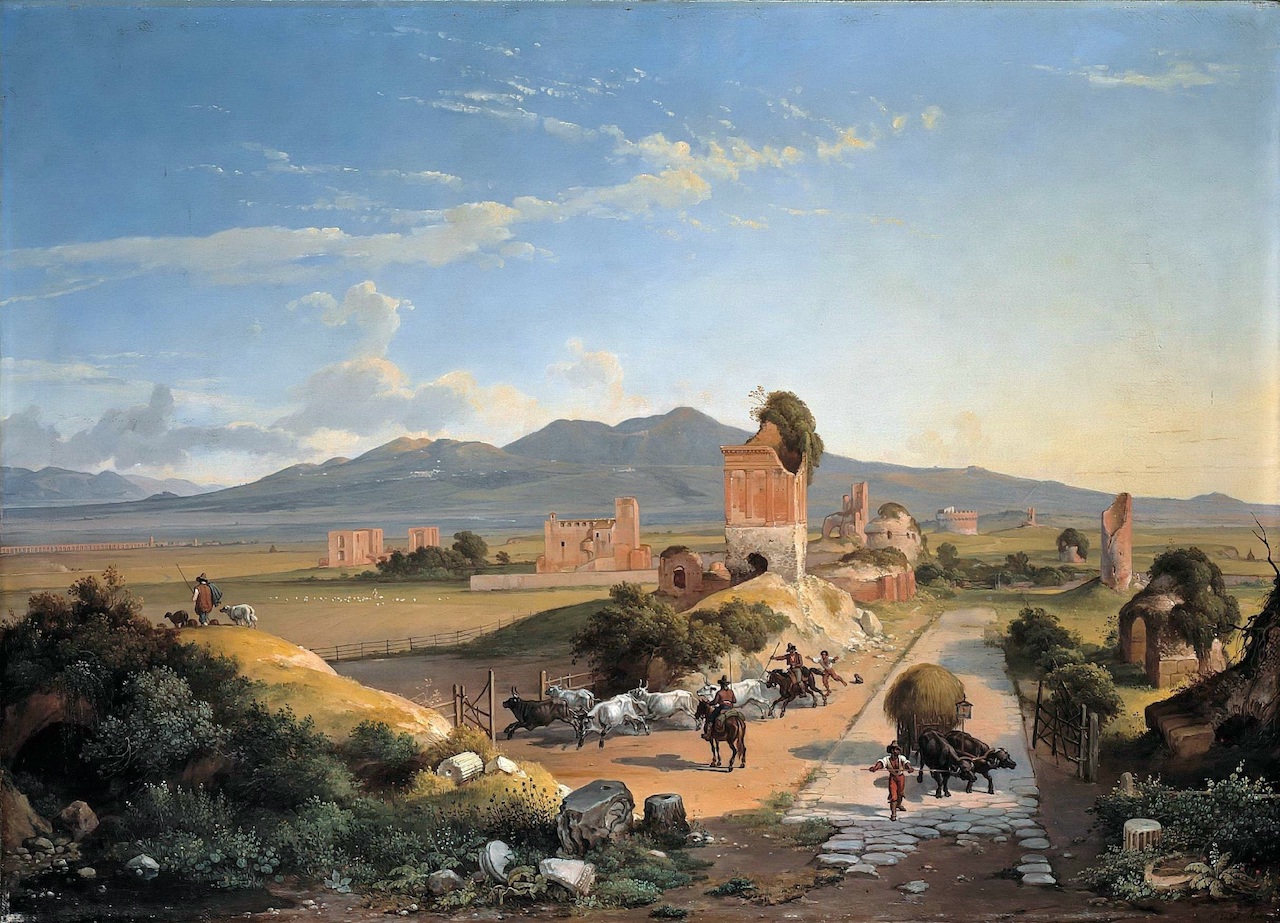 Franz Catel. Via Appia. 1833. Öl / Leinwand. 97 x 136cm