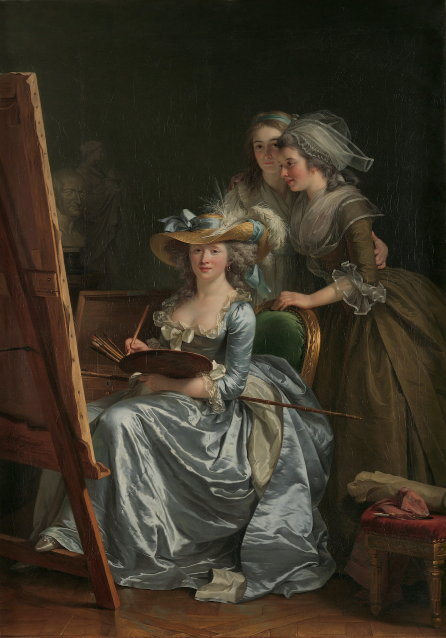 Adélaïde Labille-Guiard. Selbstporträt mit zwei Schülerinnen. 1785. Öl / Leinwand. 83 x 59cm