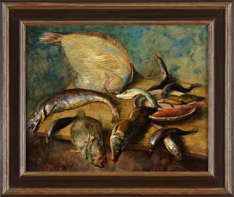 Conrad Jean Théodore Conrad-Kickert. Meeresfische. 1952. Öl / Holz. 65 x 80cm