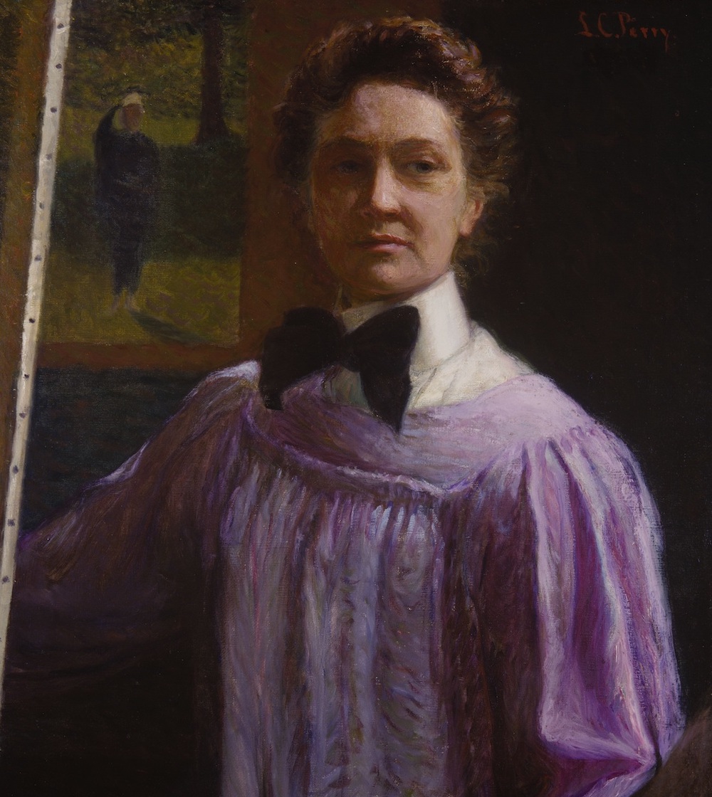 Lilla Cabot Perry. Selbstporträt. um 1889-1896. Öl / Leinwand. 81 x 65cm