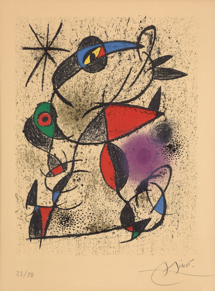 Joan Miró. Ohne Titel. Lithografie. 41 x 31cm